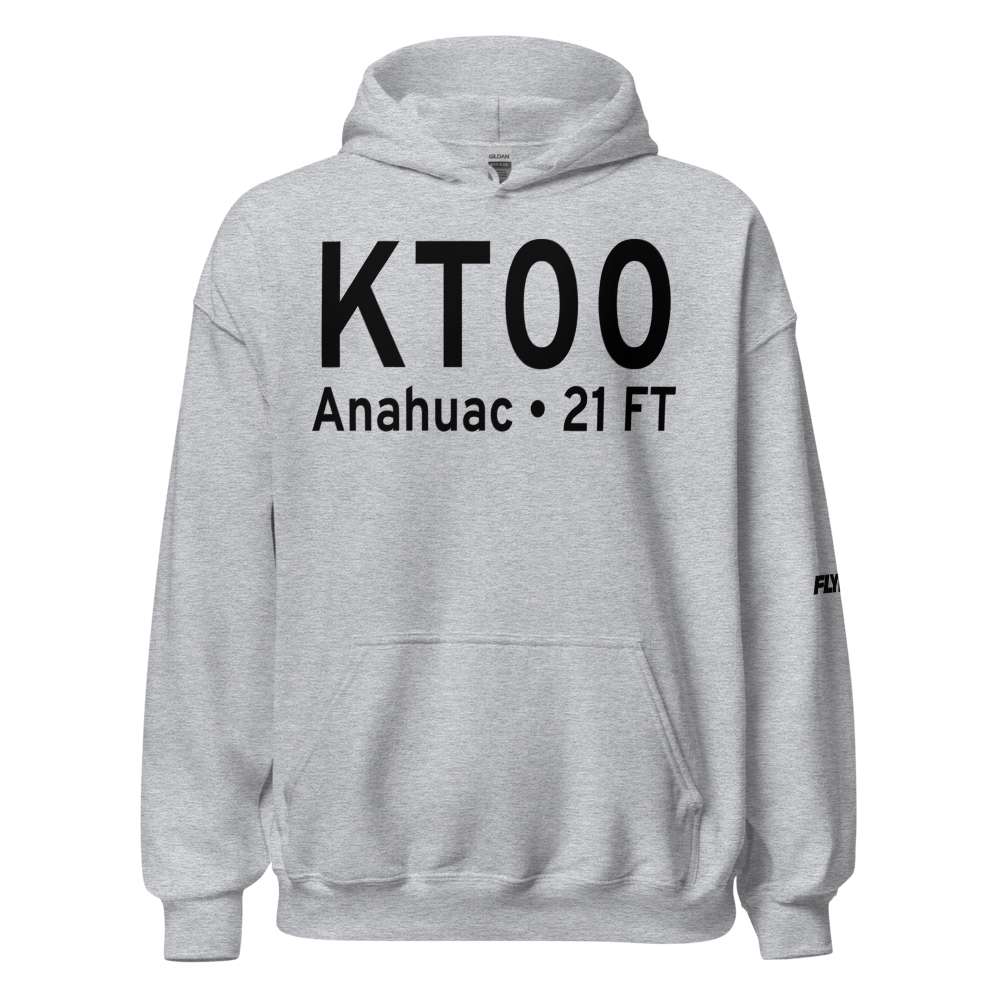 Chambers County Airport (KT00) ICAO Hoodie Sweatshirt 