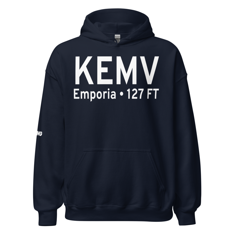 Emporia Greensville Regional Airport (KEMV) ICAO Hoodie Sweatshirt 