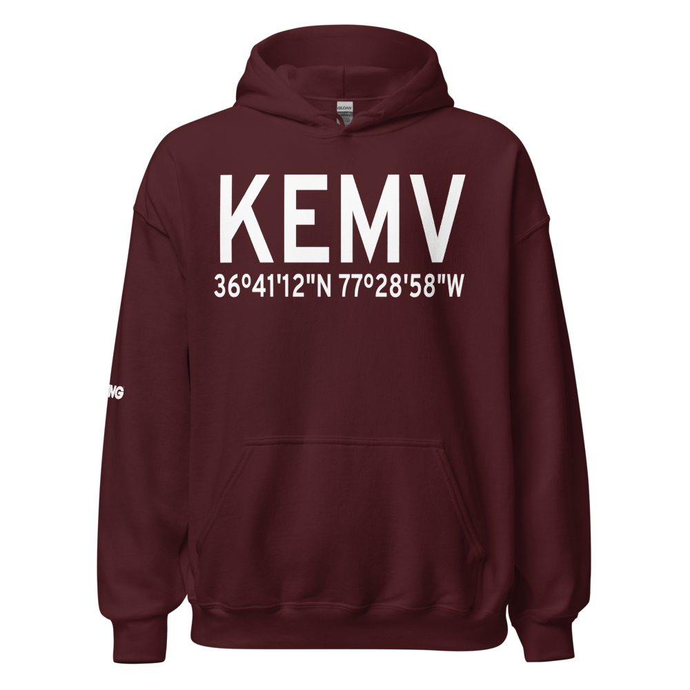 Emporia Greensville Regional Airport (KEMV) ICAO Hoodie Sweatshirt 