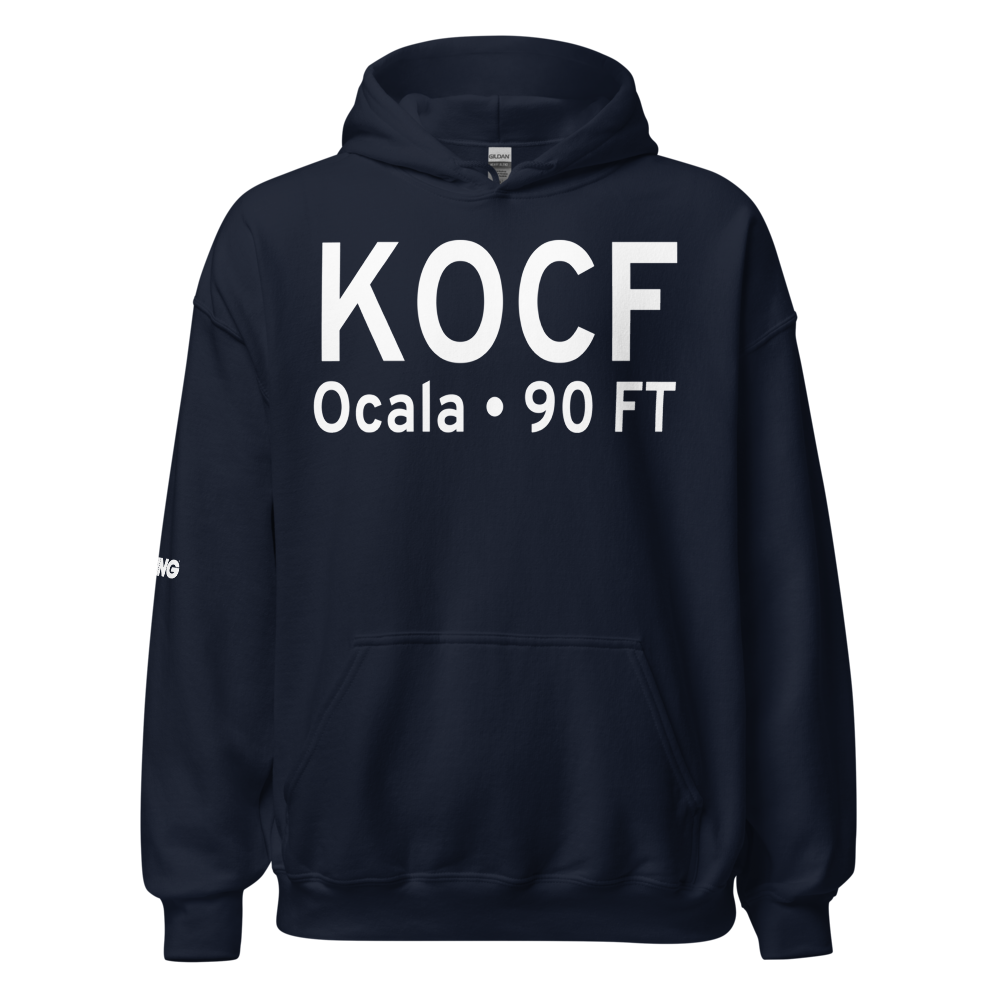 Ocala International Airport - Jim Taylor Field (KOCF) ICAO Hoodie Sweatshirt 