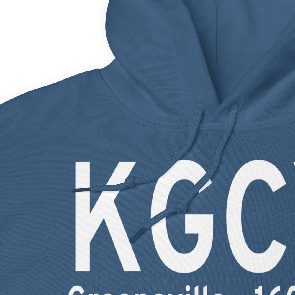 Greeneville-Greene County Municipal Airport (KGCY) ICAO Hoodie Sweatshirt 