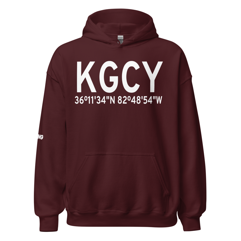 Greeneville-Greene County Municipal Airport (KGCY) ICAO Hoodie Sweatshirt 