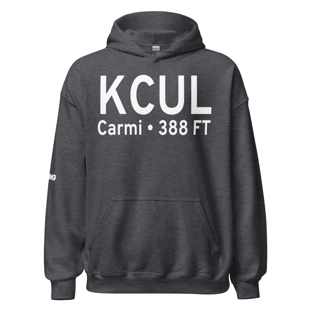 Carmi Municipal Airport (KCUL) ICAO Hoodie Sweatshirt 