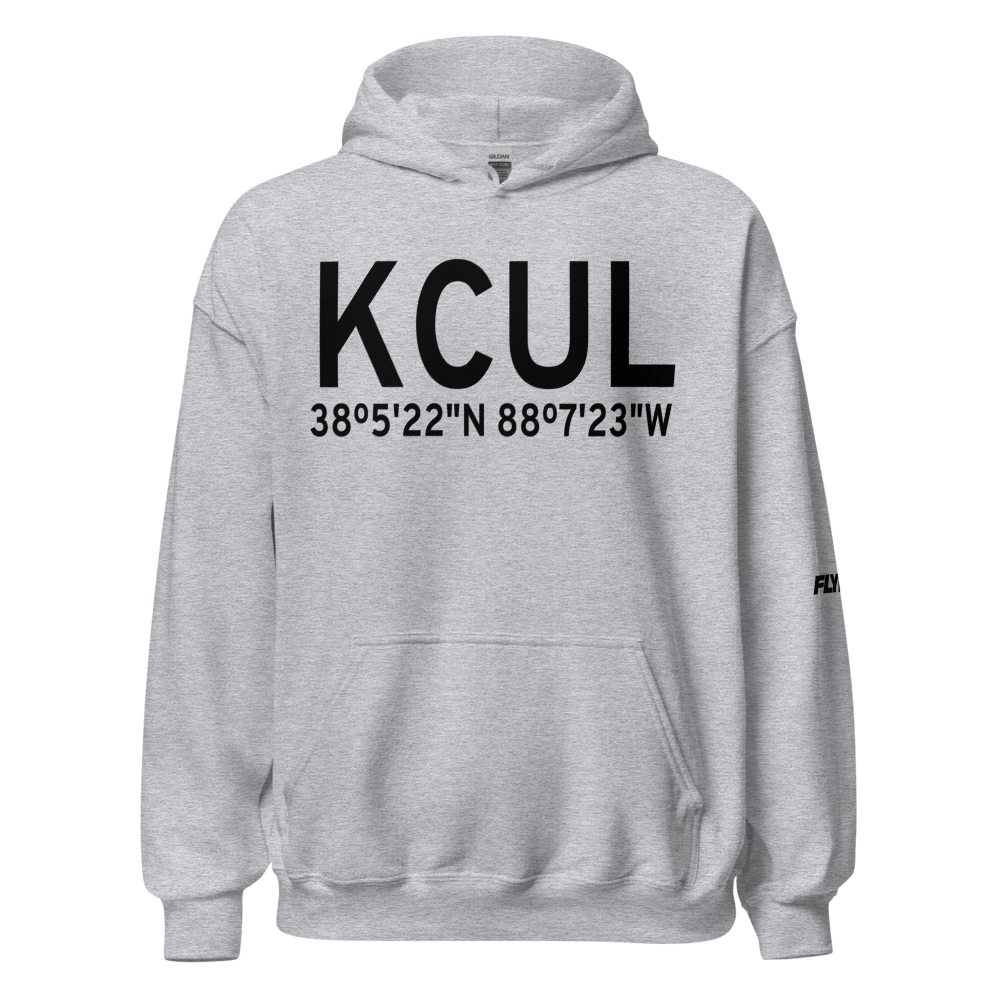 Carmi Municipal Airport (KCUL) ICAO Hoodie Sweatshirt 