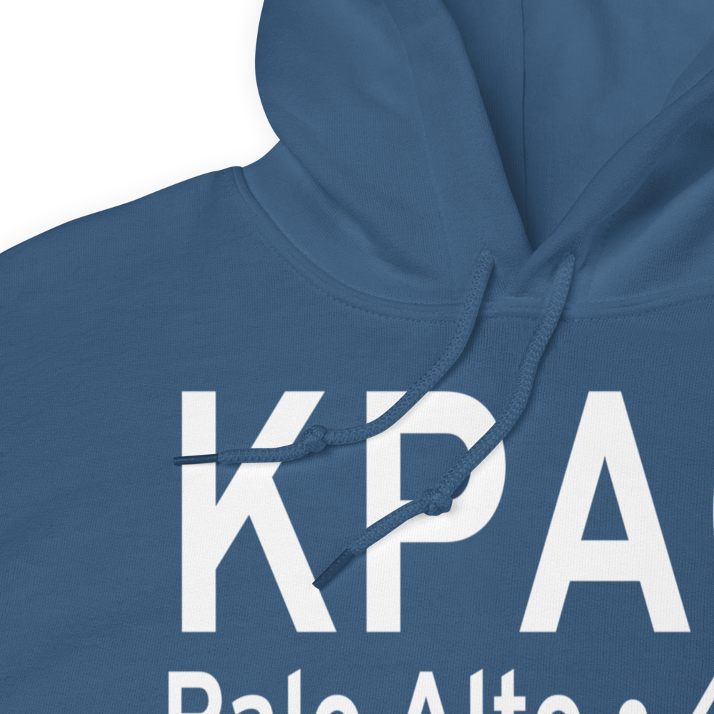 Palo Alto Airport of Santa Clara County (KPAO) ICAO Hoodie Sweatshirt 