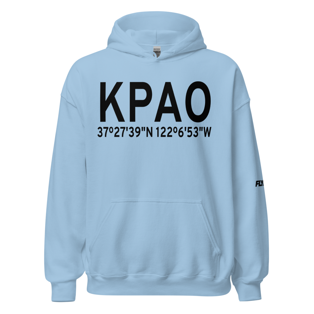 Palo Alto Airport of Santa Clara County (KPAO) ICAO Hoodie Sweatshirt 