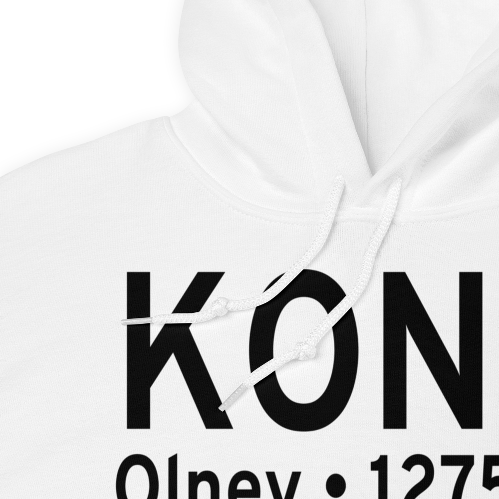 Olney Municipal Airport (KONY) ICAO Hoodie Sweatshirt 