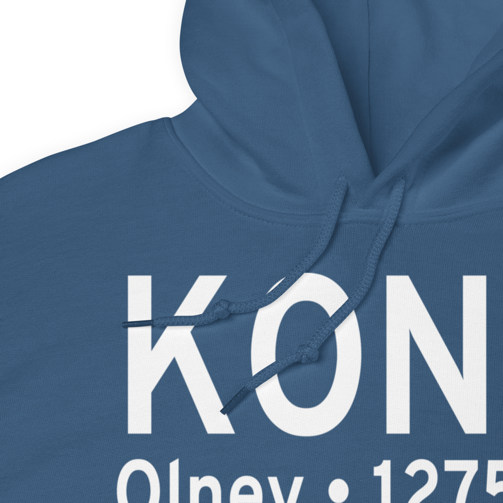 Olney Municipal Airport (KONY) ICAO Hoodie Sweatshirt 