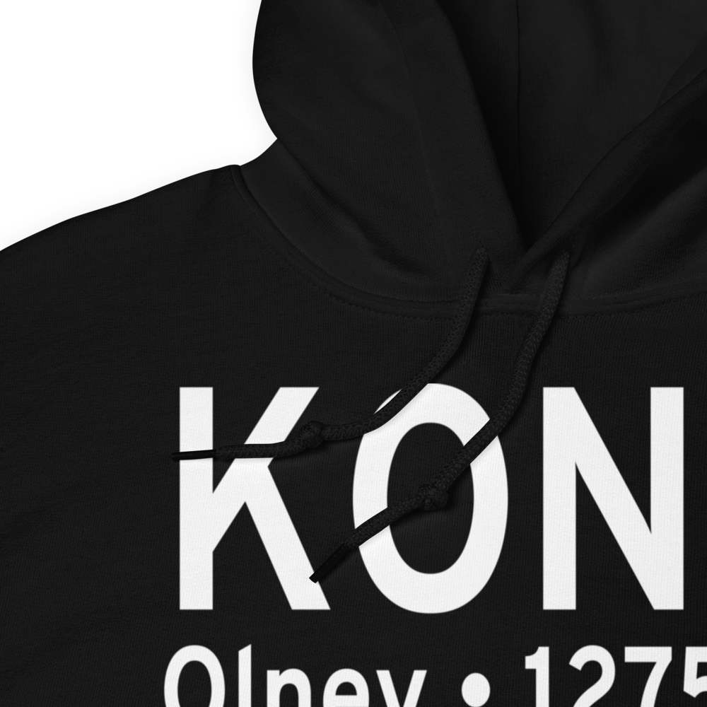 Olney Municipal Airport (KONY) ICAO Hoodie Sweatshirt 