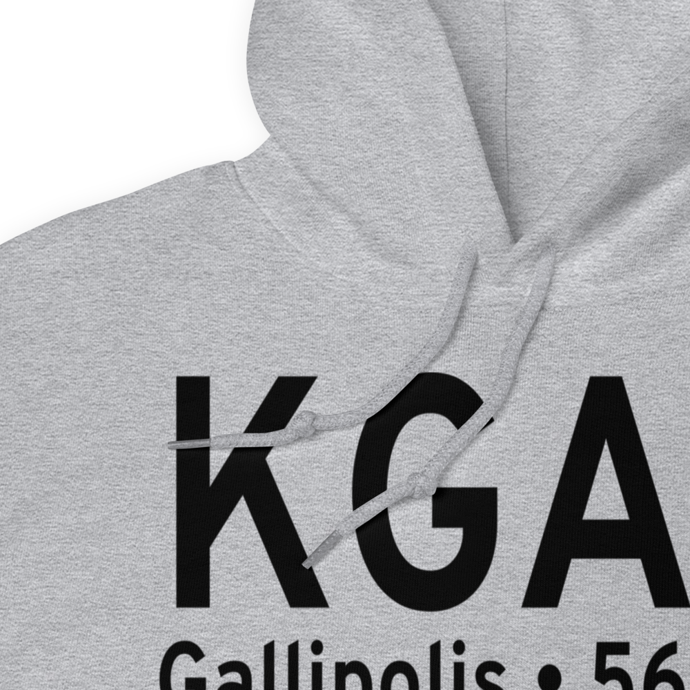Gallia Meigs Regional Airport (KGAS) ICAO Hoodie Sweatshirt 
