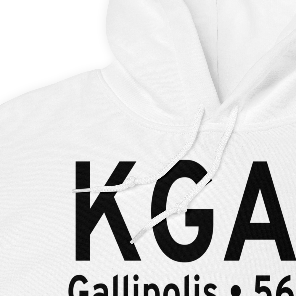 Gallia Meigs Regional Airport (KGAS) ICAO Hoodie Sweatshirt 