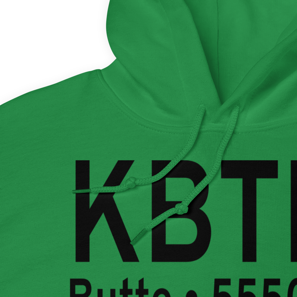 Bert Mooney Airport (KBTM) ICAO Hoodie Sweatshirt 