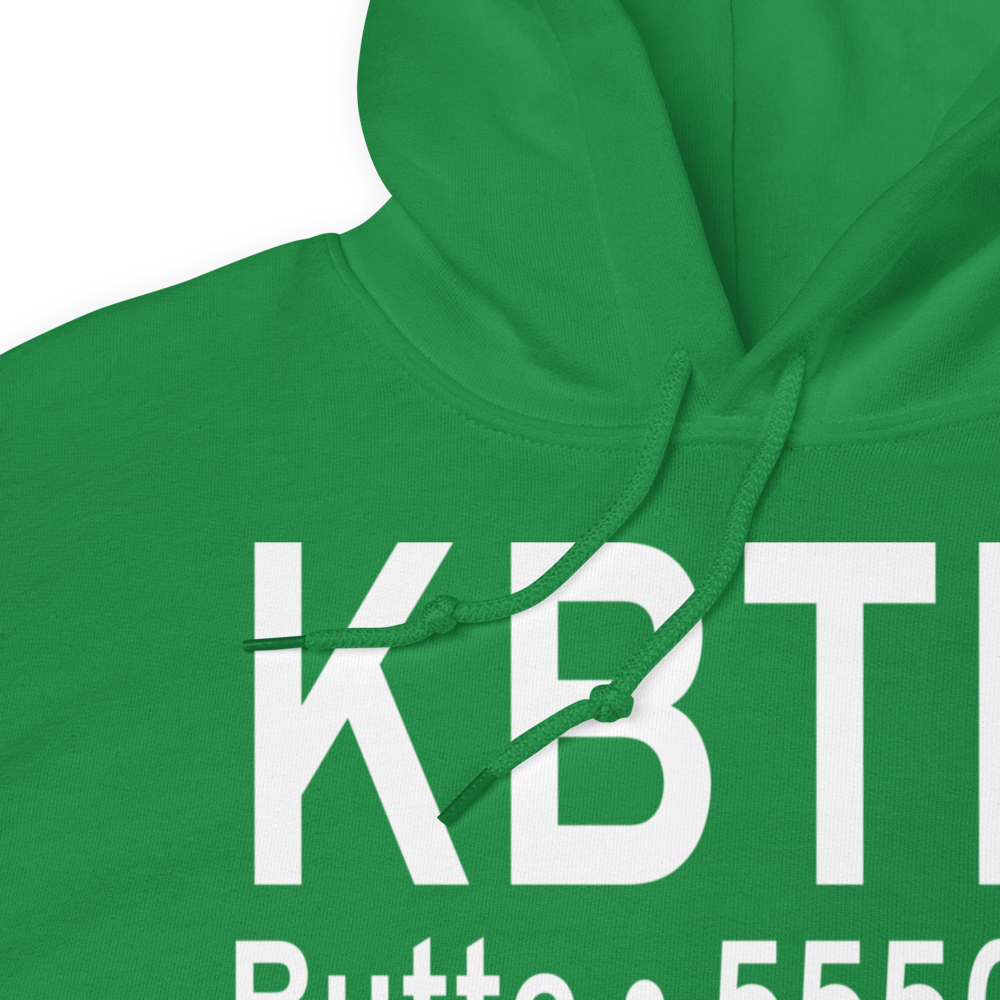 Bert Mooney Airport (KBTM) ICAO Hoodie Sweatshirt 