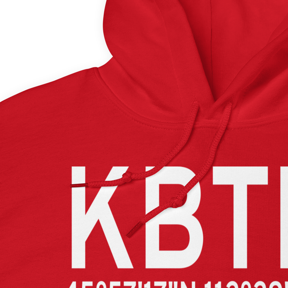Bert Mooney Airport (KBTM) ICAO Hoodie Sweatshirt 