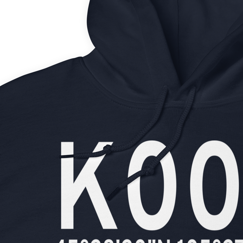 Broadus Airport (K00F) ICAO Hoodie Sweatshirt 