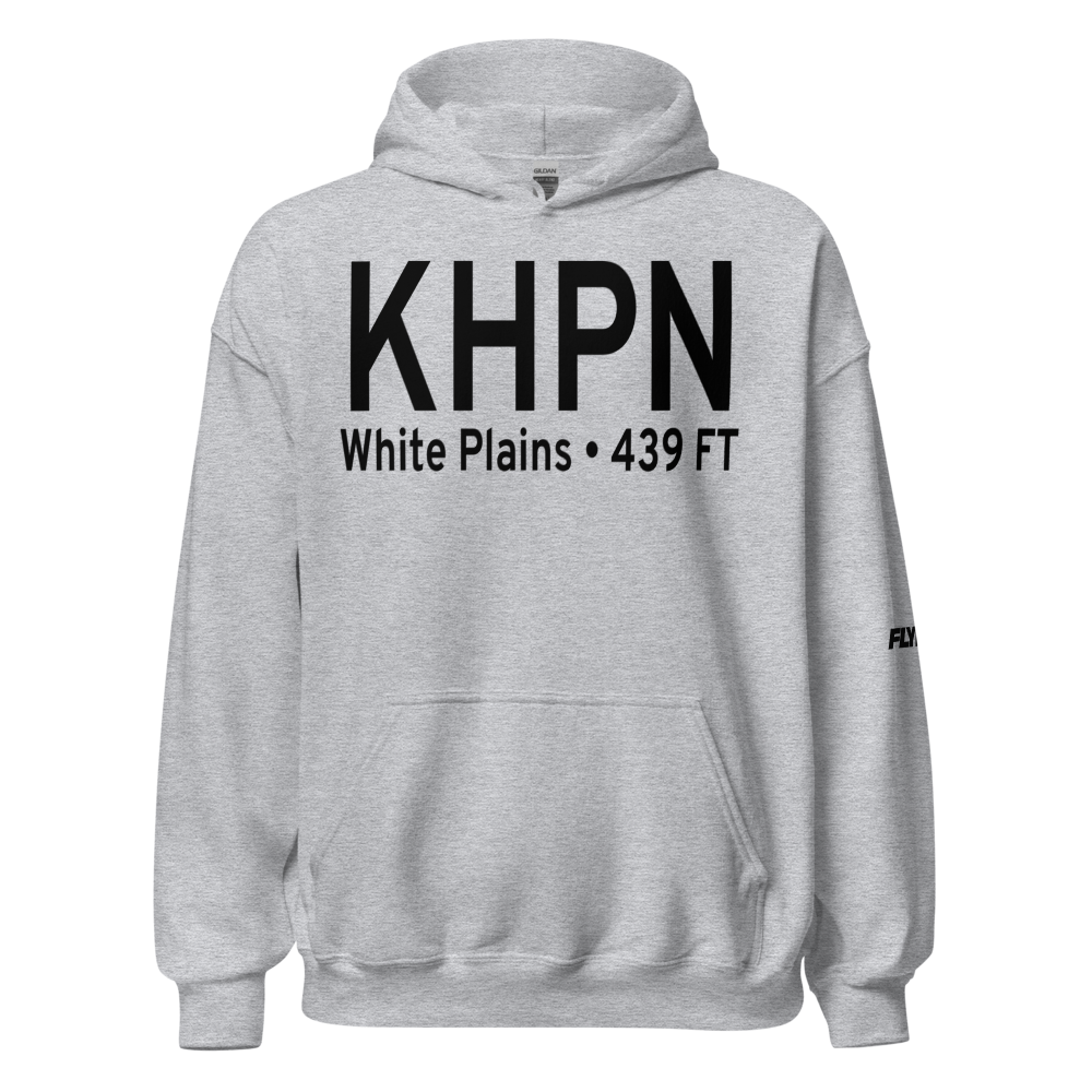 Westchester County Airport (KHPN) ICAO Hoodie Sweatshirt 