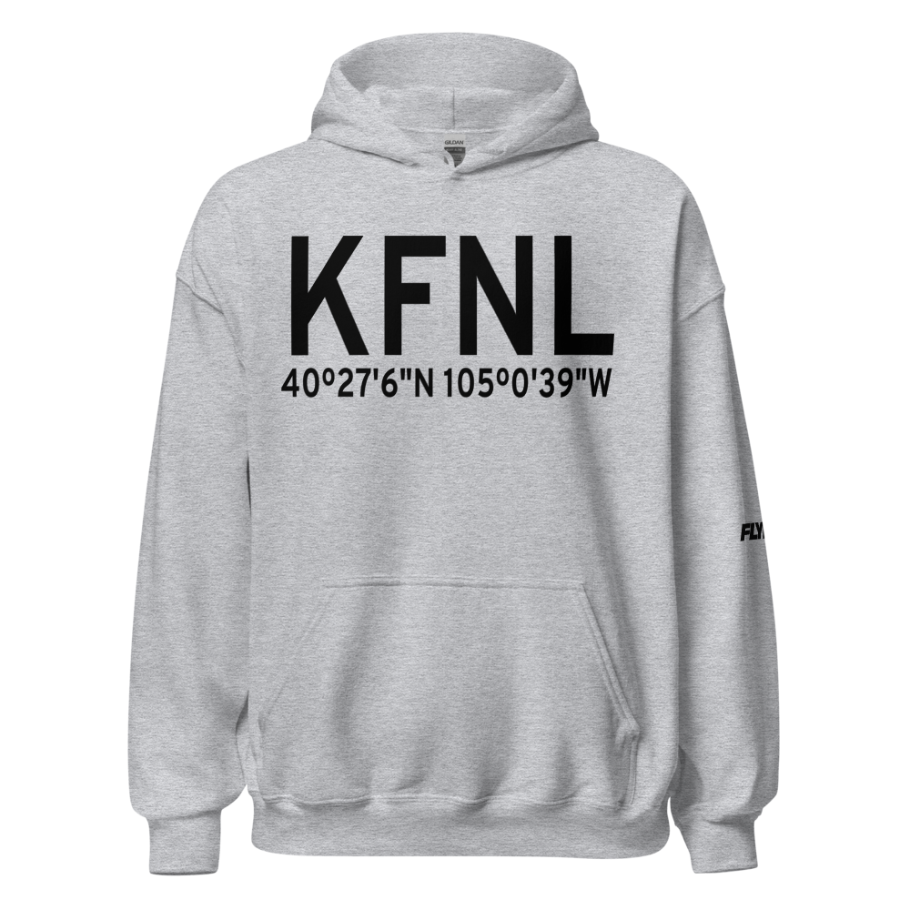 Northern Colorado Regional Airport (KFNL) ICAO Hoodie Sweatshirt 