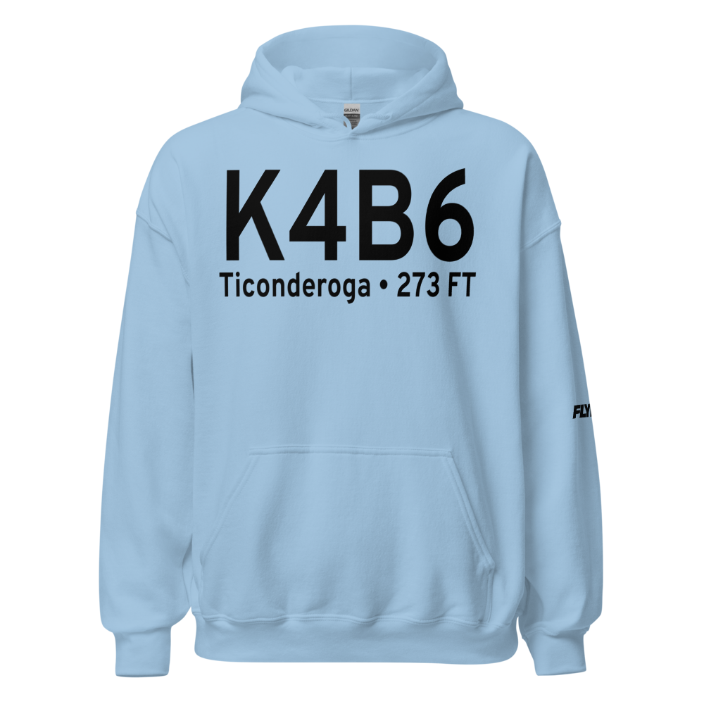 Ticonderoga Municipal Airport (K4B6) ICAO Hoodie Sweatshirt 