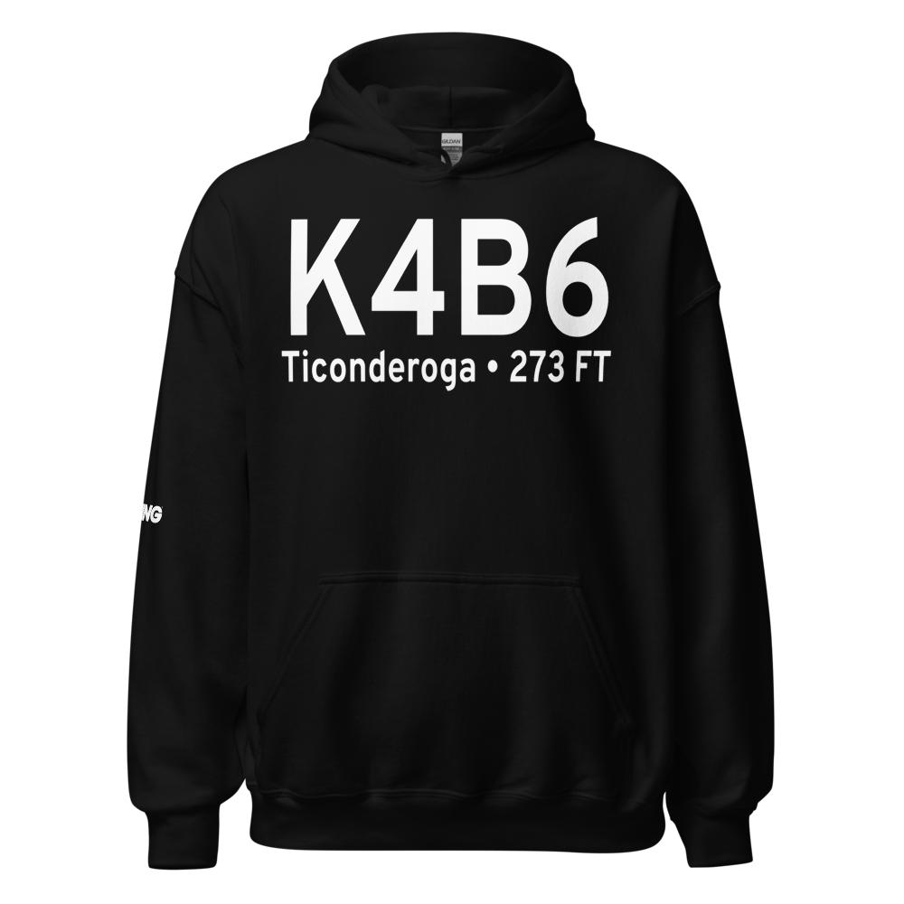 Ticonderoga Municipal Airport (K4B6) ICAO Hoodie Sweatshirt 