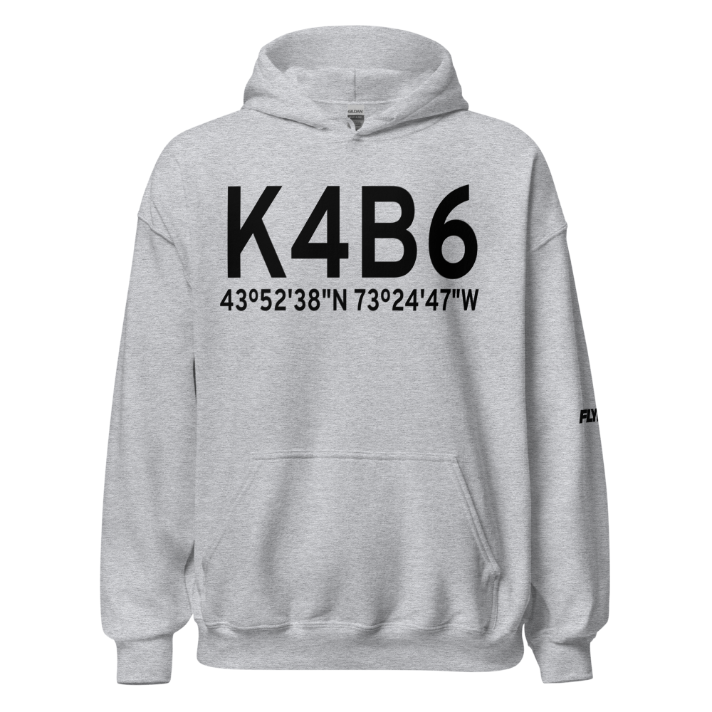 Ticonderoga Municipal Airport (K4B6) ICAO Hoodie Sweatshirt 