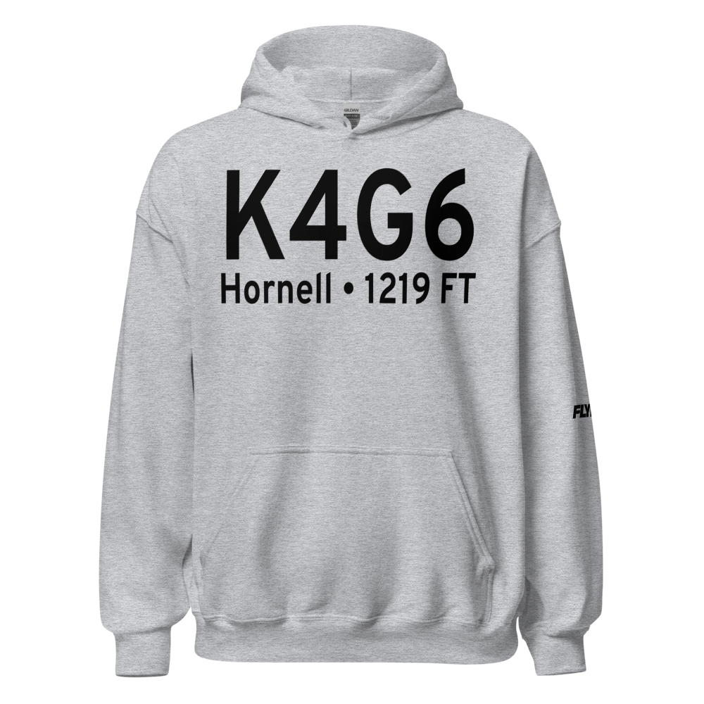 Hornell Municipal Airport (K4G6) ICAO Hoodie Sweatshirt 