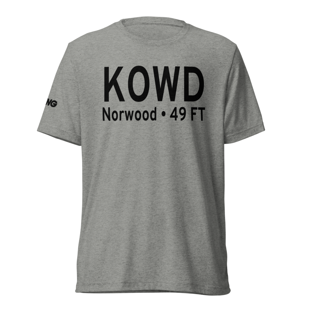 Norwood Memorial Airport (KOWD) ICAO Tri-blend T-Shirt 