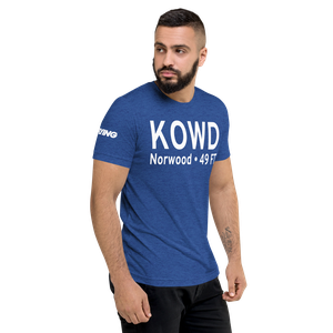 Norwood Memorial Airport (KOWD) ICAO Tri-blend T-Shirt