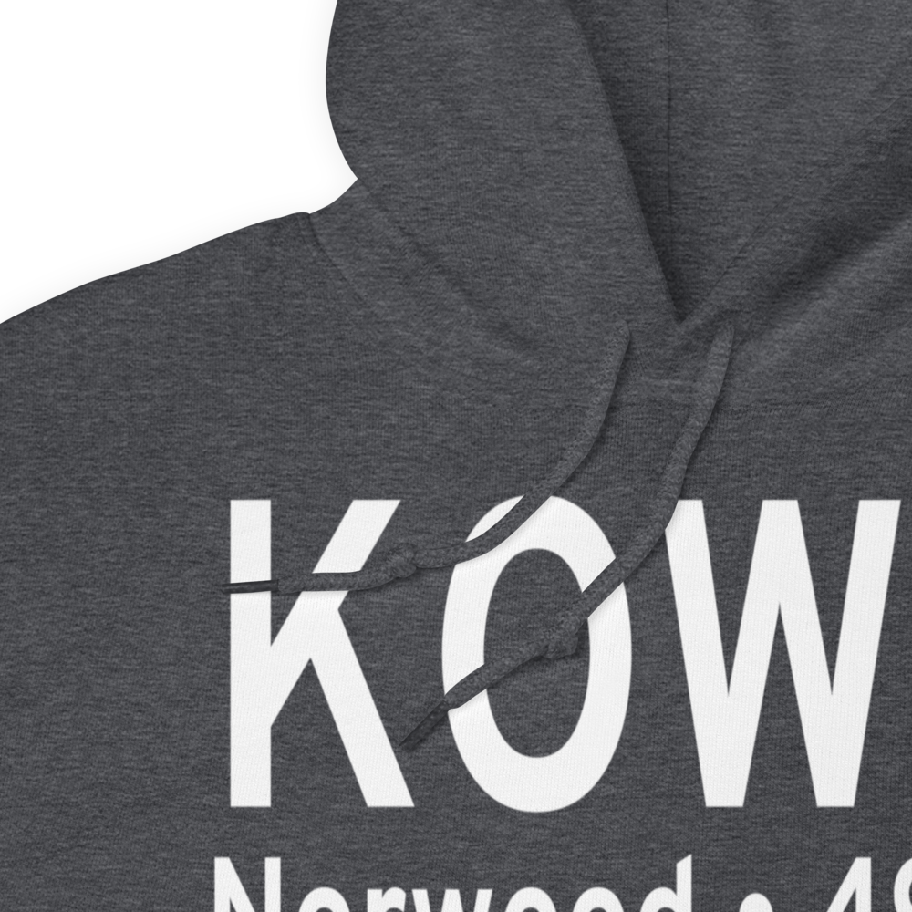 Norwood Memorial Airport (KOWD) ICAO Hoodie Sweatshirt 