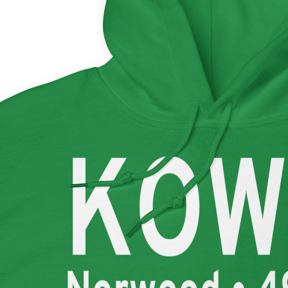 Norwood Memorial Airport (KOWD) ICAO Hoodie Sweatshirt 