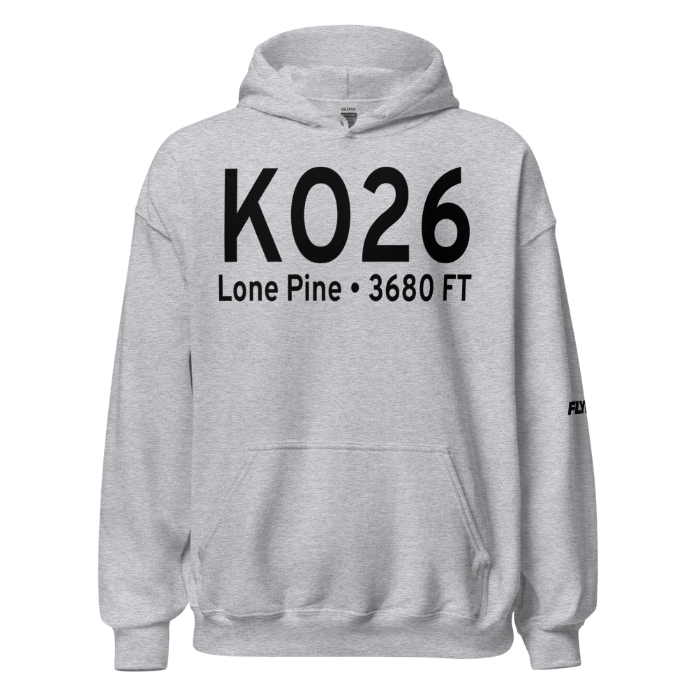 Lone Pine\Death Valley Airport (KO26) ICAO Hoodie Sweatshirt 