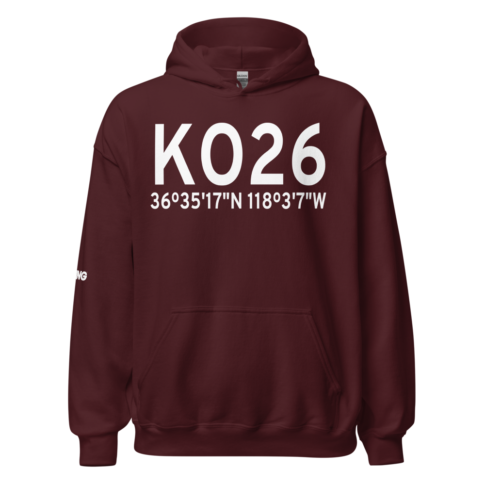 Lone Pine\Death Valley Airport (KO26) ICAO Hoodie Sweatshirt 