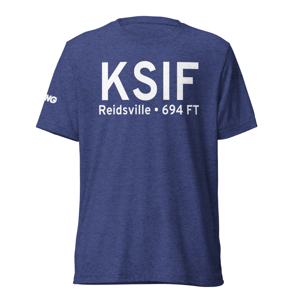 Rockingham County NC Shiloh Airport (KSIF) ICAO Tri-blend T-Shirt 