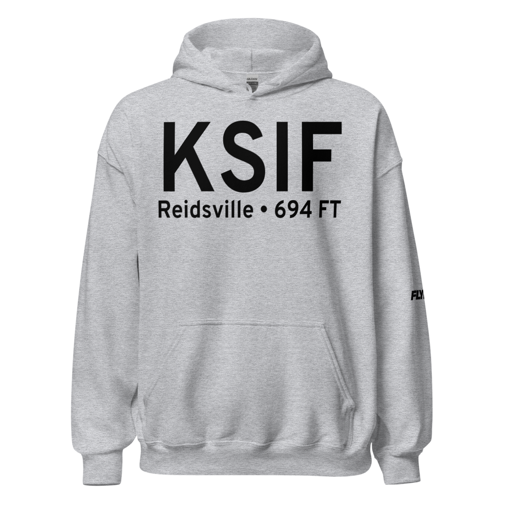 Rockingham County NC Shiloh Airport (KSIF) ICAO Hoodie Sweatshirt 