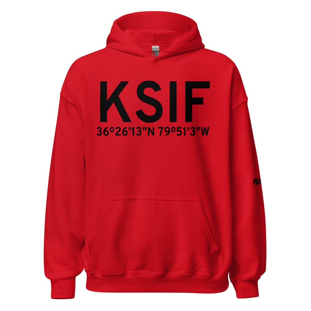 Rockingham County NC Shiloh Airport (KSIF) ICAO Hoodie Sweatshirt 