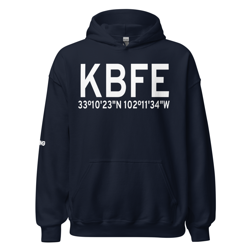 Terry County Airport (KBFE) ICAO Hoodie Sweatshirt 