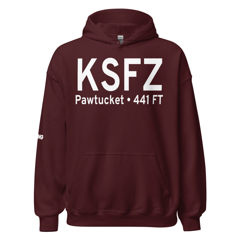 North Central State Airport (KSFZ) ICAO Hoodie Sweatshirt 