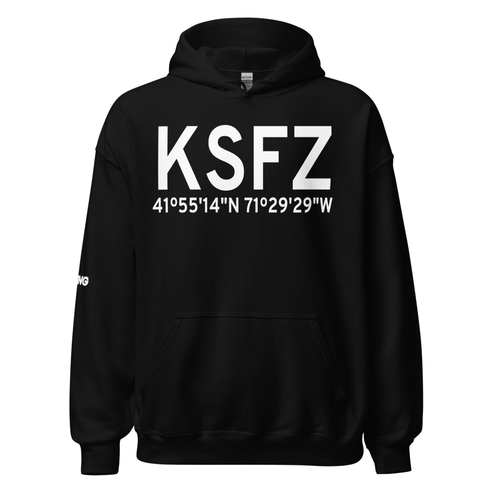 North Central State Airport (KSFZ) ICAO Hoodie Sweatshirt 