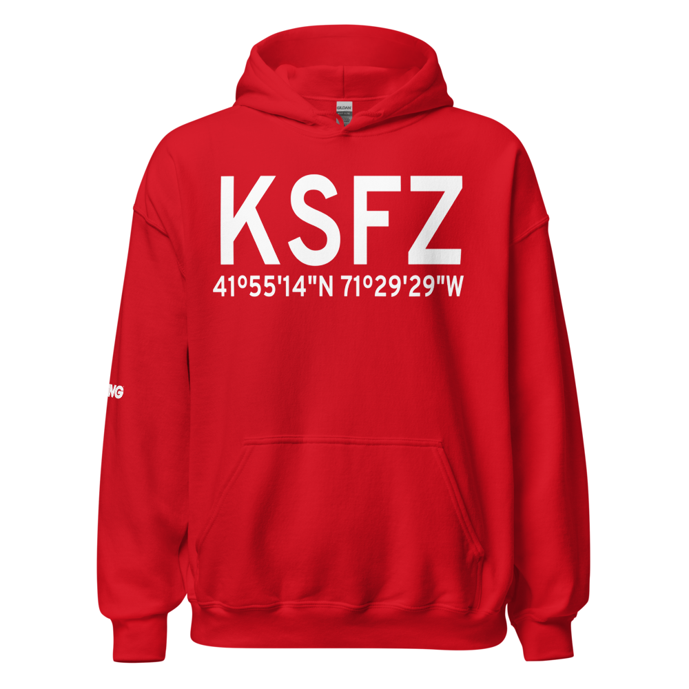 North Central State Airport (KSFZ) ICAO Hoodie Sweatshirt 