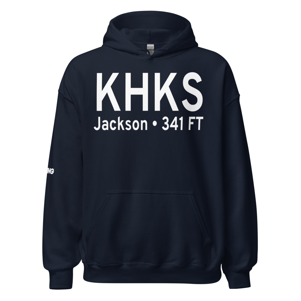 Hawkins Field (KHKS) ICAO Hoodie Sweatshirt 