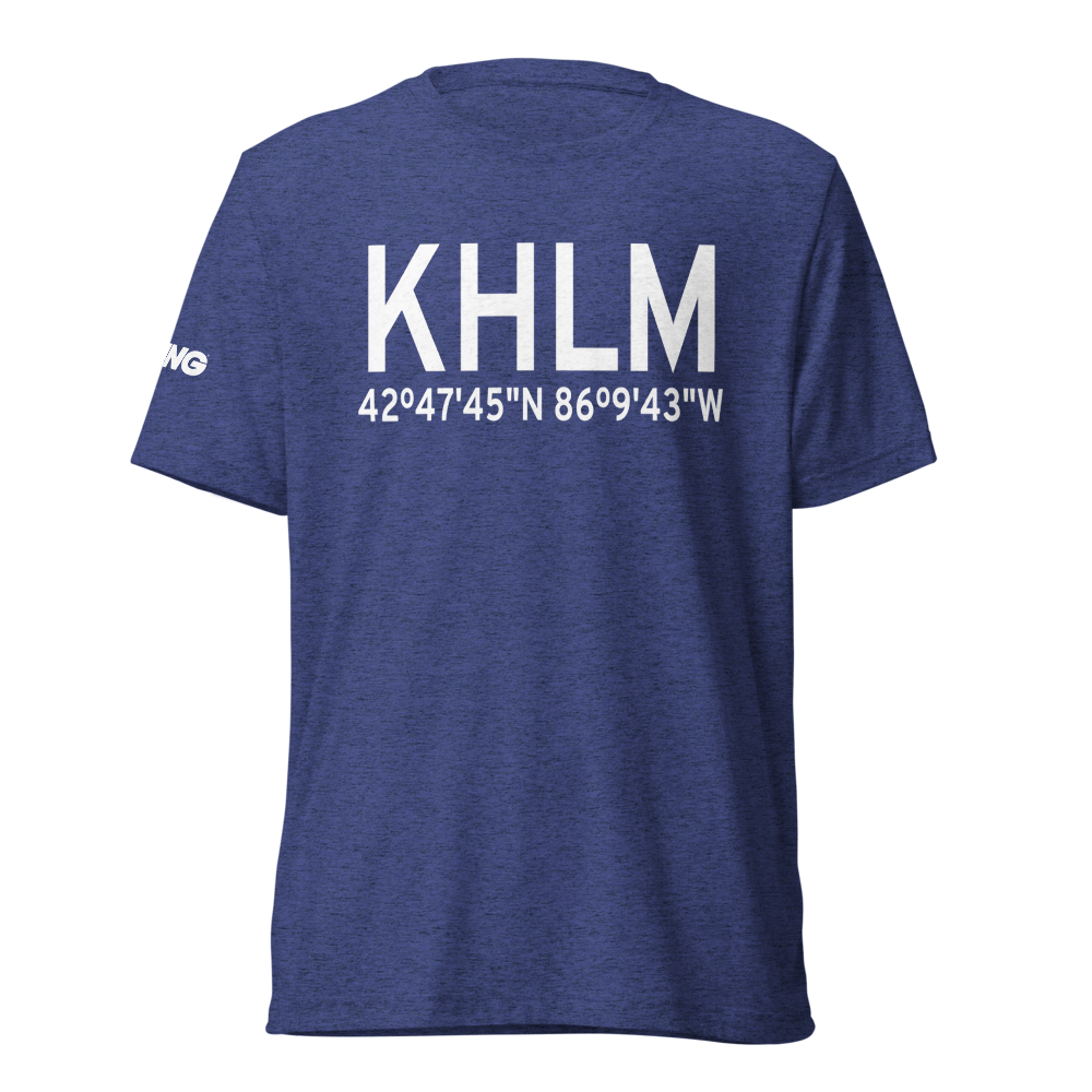 Park Township Airport (KHLM) ICAO Tri-blend T-Shirt 