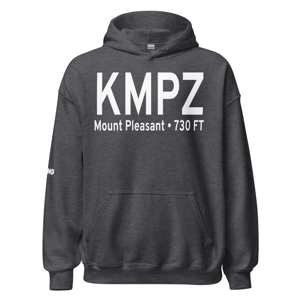 Mount Pleasant Municipal Airport (KMPZ) ICAO Hoodie Sweatshirt 