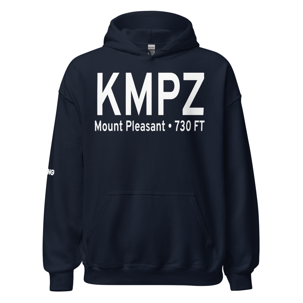 Mount Pleasant Municipal Airport (KMPZ) ICAO Hoodie Sweatshirt 