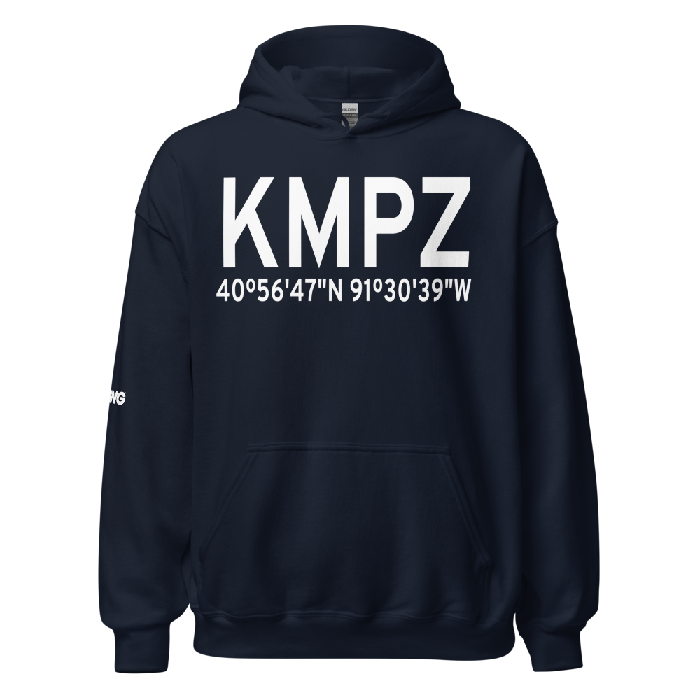 Mount Pleasant Municipal Airport (KMPZ) ICAO Hoodie Sweatshirt 