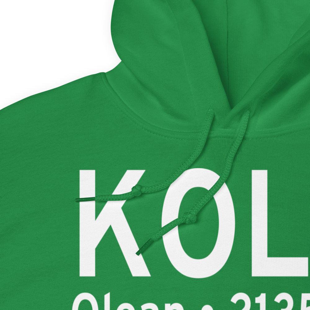 Cattaraugus County-Olean Airport (KOLE) ICAO Hoodie Sweatshirt 