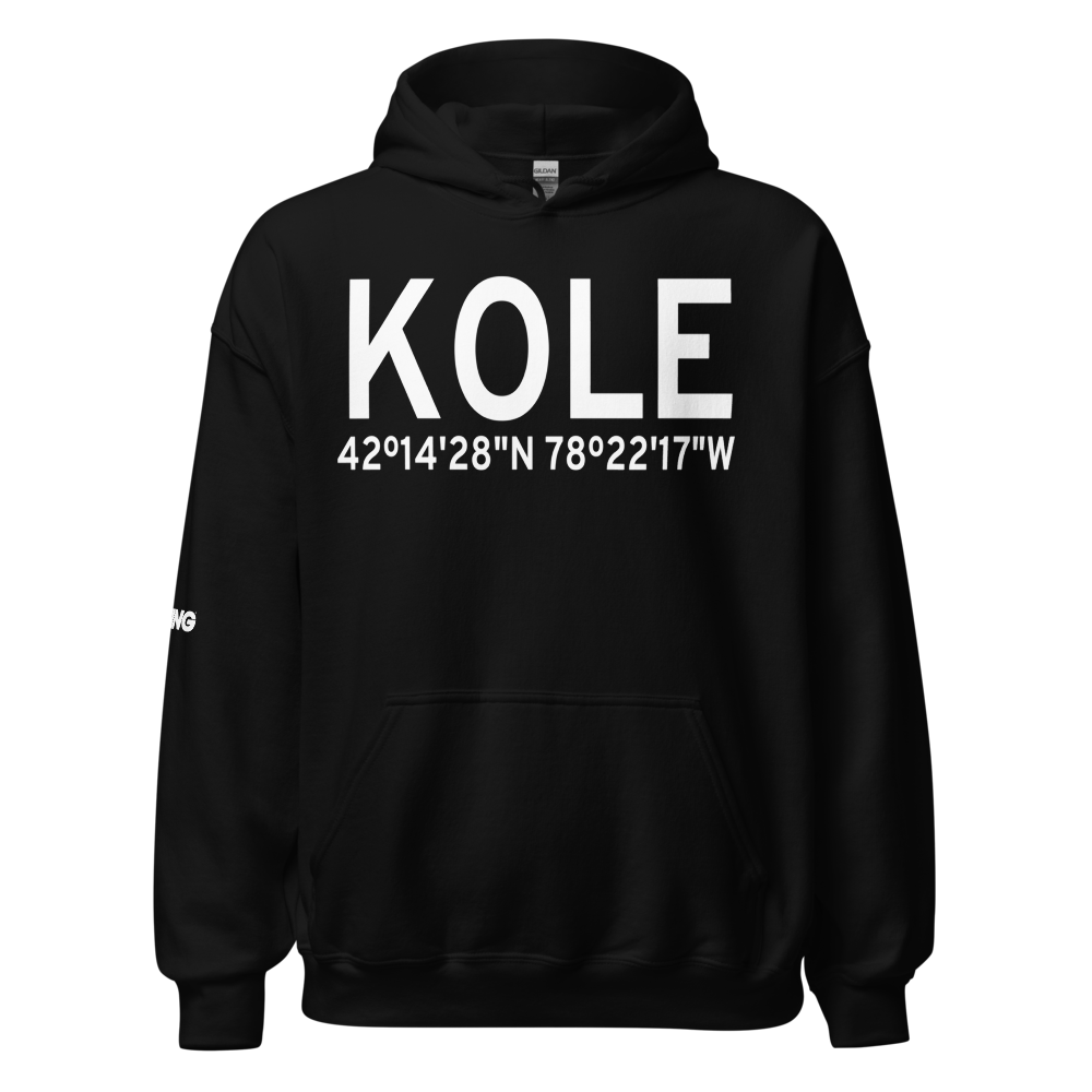 Cattaraugus County-Olean Airport (KOLE) ICAO Hoodie Sweatshirt 