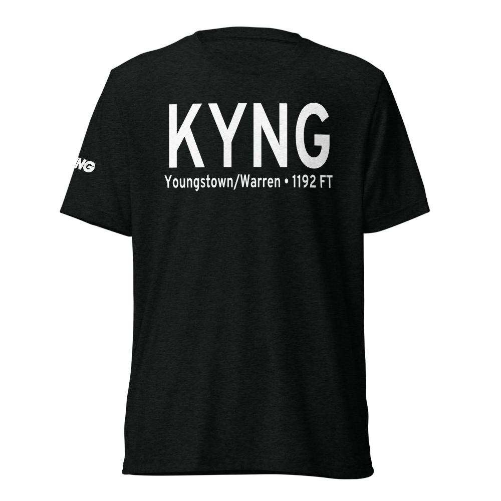 Youngstown Warren Regional Airport (KYNG) ICAO Tri-blend T-Shirt 