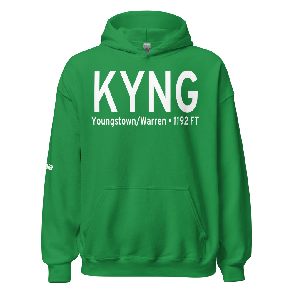 Youngstown Warren Regional Airport (KYNG) ICAO Hoodie Sweatshirt 
