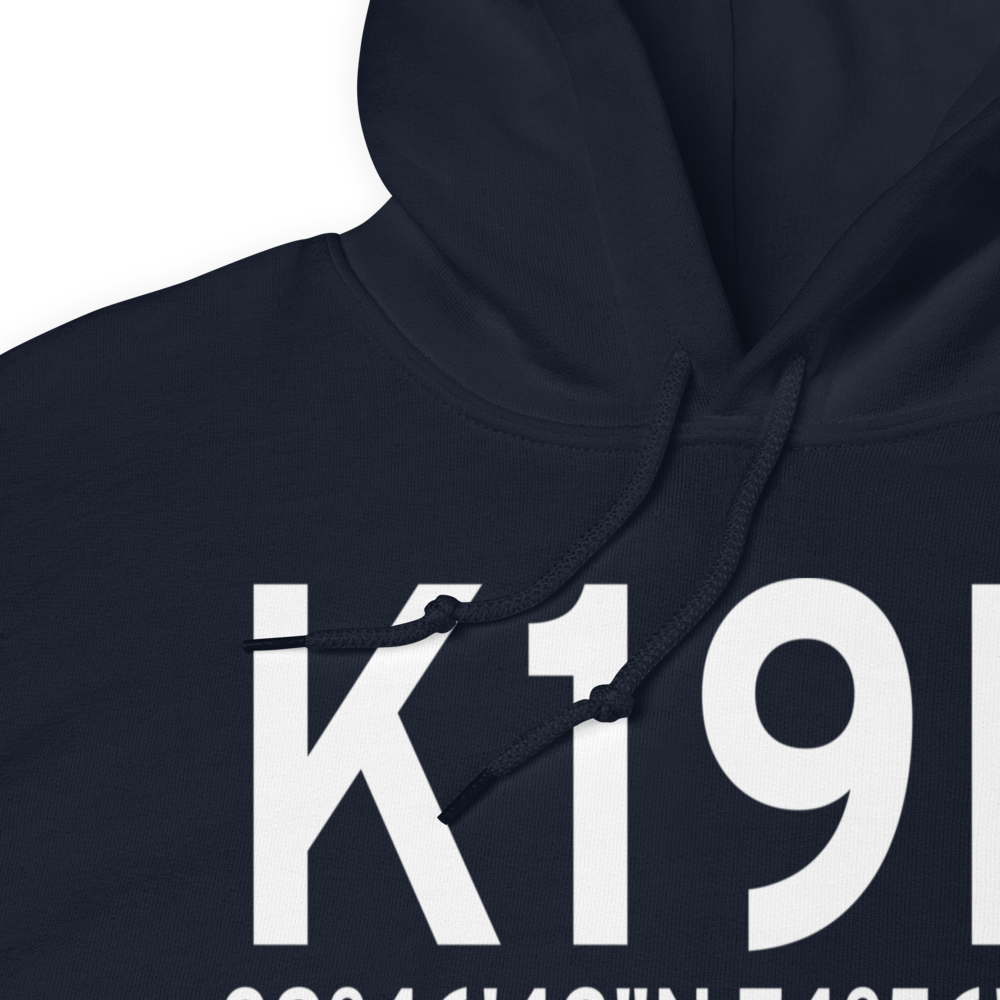 Camden County Airport (K19N) ICAO Hoodie Sweatshirt 