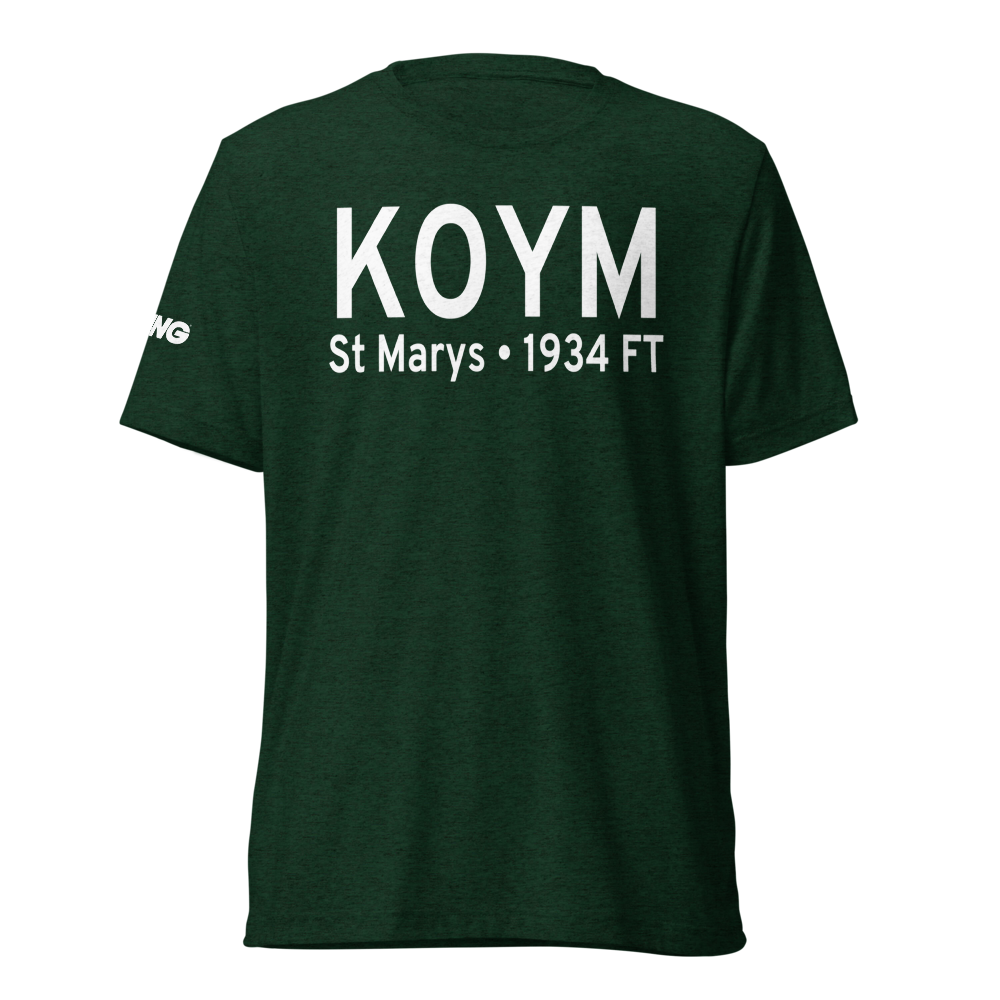 St Marys Municipal Airport (KOYM) ICAO Tri-blend T-Shirt 