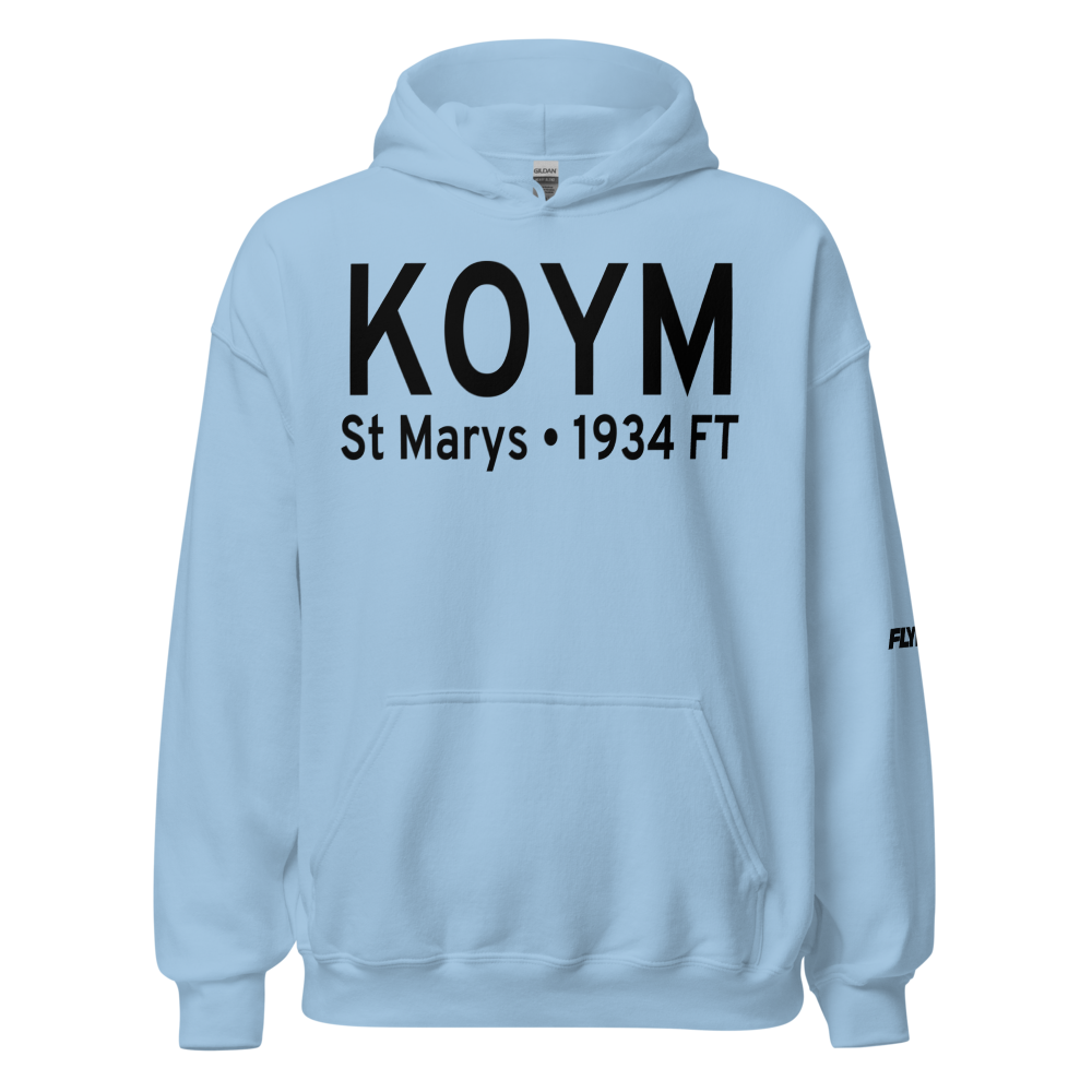 St Marys Municipal Airport (KOYM) ICAO Hoodie Sweatshirt 